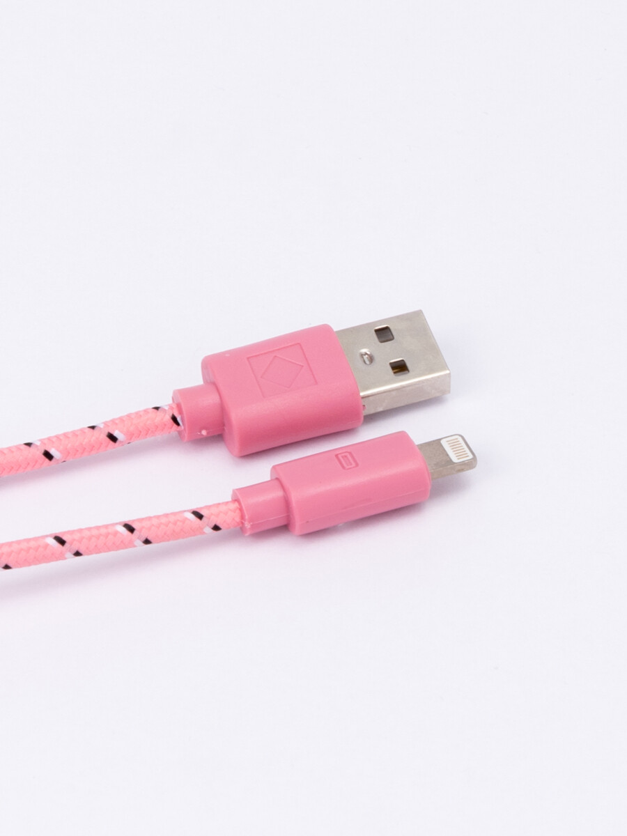 Cable tipo cordón para iphone - Rosa 