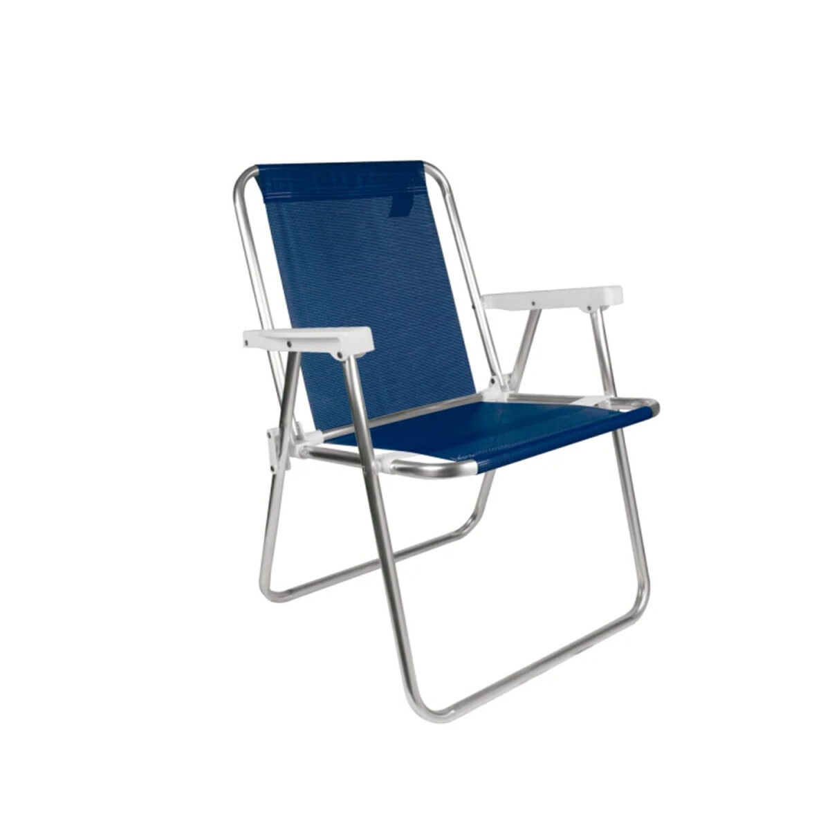 Silla Alta Aluminio Reposera Mor 110 kg Plegable Sannet - Azul Marino 