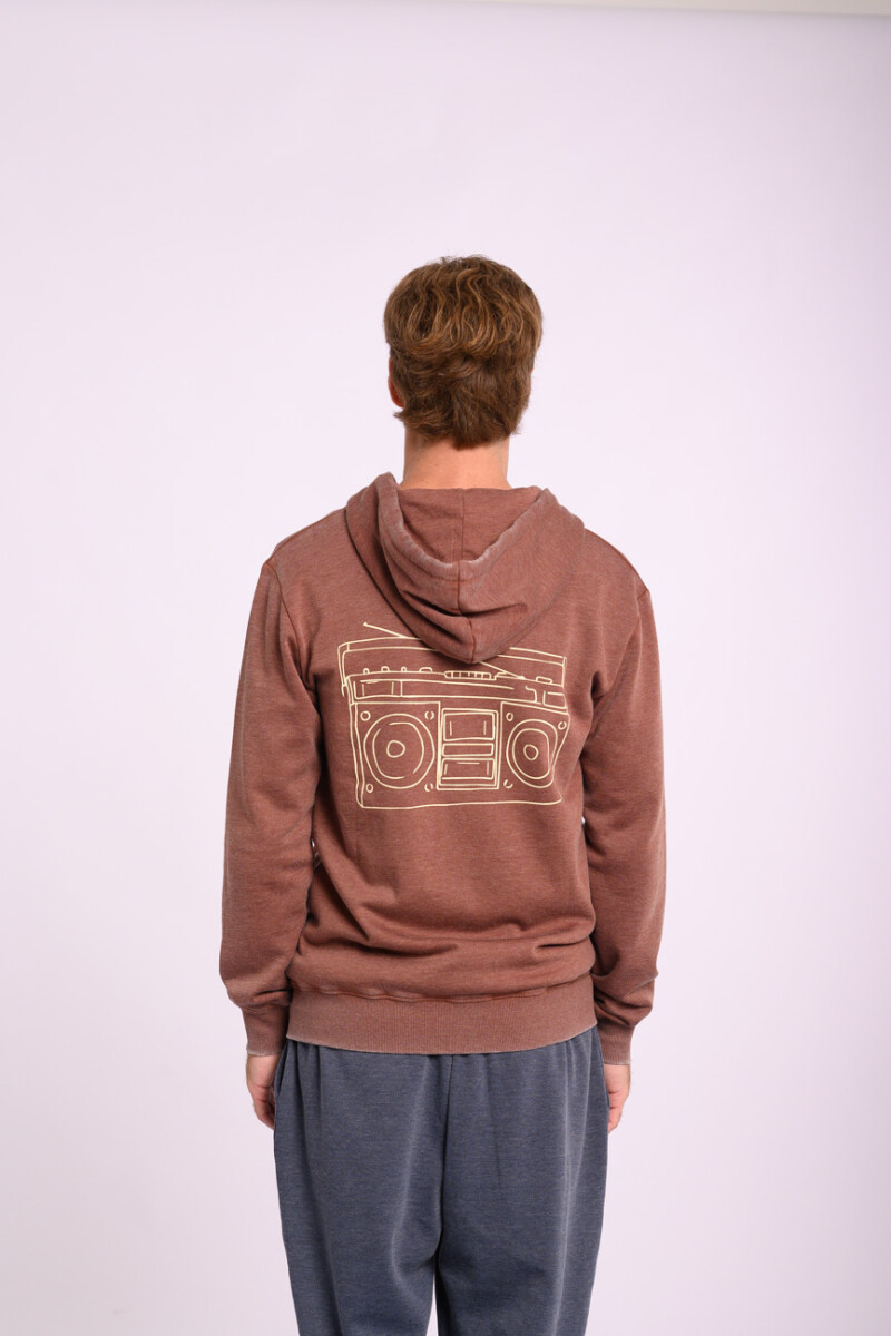 Campera deportiva estampada Bordeaux