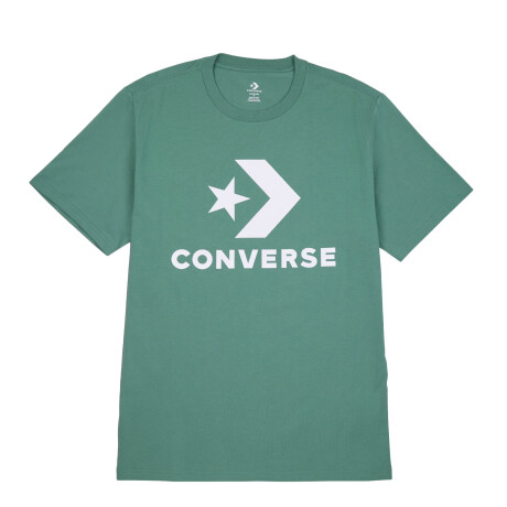Remera Unisex Converse Chevron Verde - Blanco