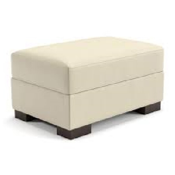 PUFF DOMINI OTTOMAN - 100% CUERO - PERLA MATE PUFF DOMINI OTTOMAN - 100% CUERO - PERLA MATE