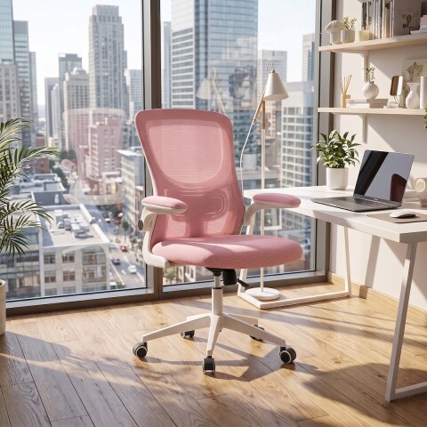 Silla de escritorio Oficina Sillon Ejecutiva Ergonomica Apoyabrazos Regulables IMBACK Color Rosa Silla de escritorio Oficina Sillon Ejecutiva Ergonomica Apoyabrazos Regulables IMBACK Color Rosa