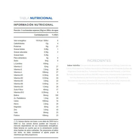 Whey Protein 800g SYLAB Sabor Vainilla