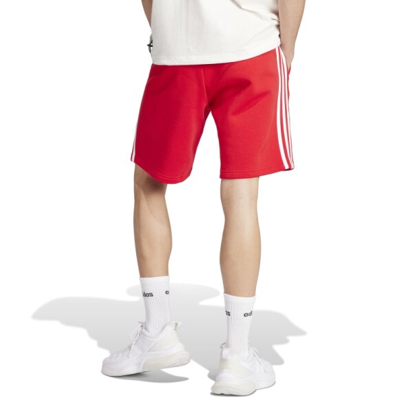 Short Adidas Essentials 3 Rayas Rojo
