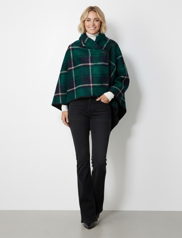 Ruana Cuadros VERDE/MULTI