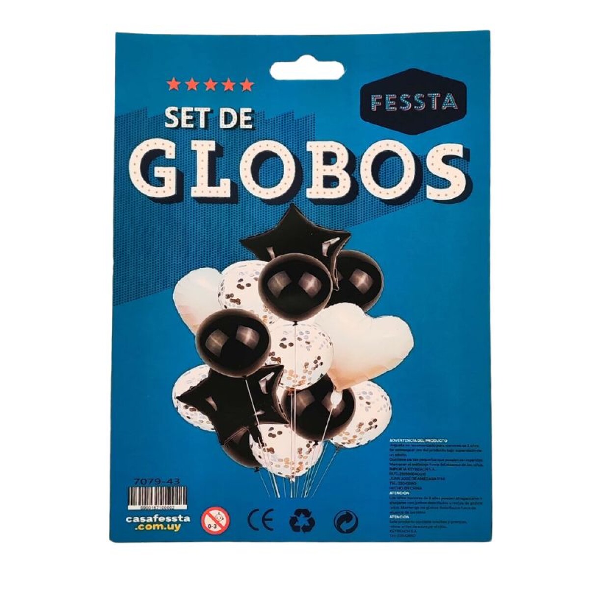 Set de Globos Fessta x14 Und - Negro 