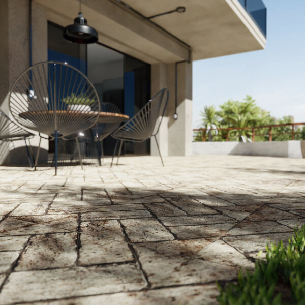 CERAMICA 58 X 58 HD ADOQUIN MARRON CERAMICA 58 X 58 HD ADOQUIN MARRON