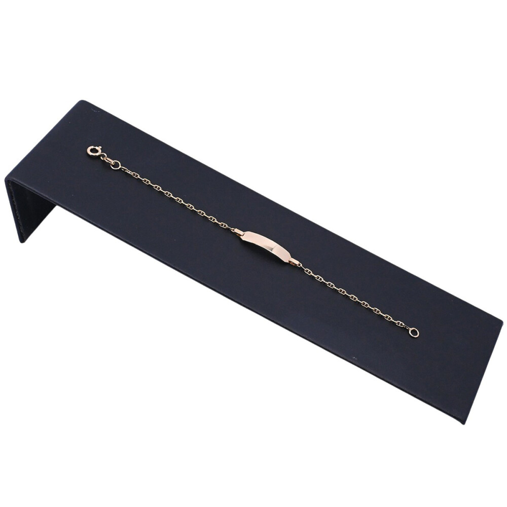 Pulsera oro 18k con placa de identidad para bebé. Pulsera oro 18k con placa de identidad para bebé.