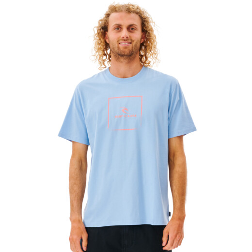 Remera MC Rip Curl Corp Icon Tee - Celeste Remera MC Rip Curl Corp Icon Tee - Celeste