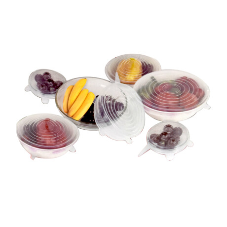 TAPAS DE SILICONA X6PCS PARA BOWL DIFERENTES DIAMETROS TAPAS DE SILICONA X6PCS PARA BOWL DIFERENTES DIAMETROS