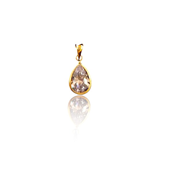 Dije Gota-Oro bajo-Piedra Zirconia-CP8530 conpiedra