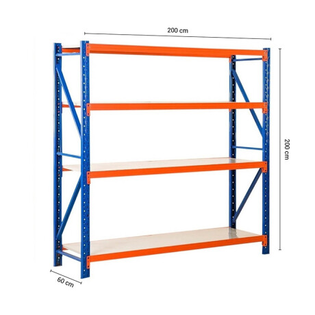 ESTANTERIA METALICA 2MT X 1MT Estanteria Metalica Reforzada 200X200X60cm