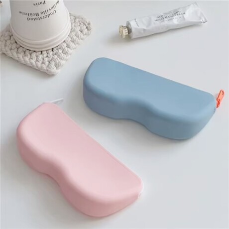 Estuche para lentes de silicona Rosado