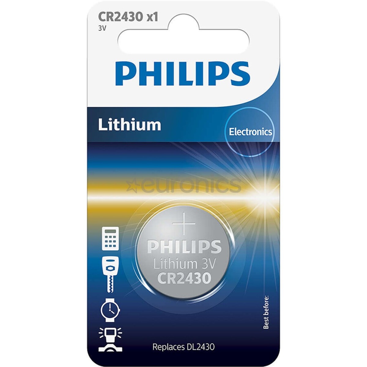 PILA DE LITIO PHILIPS CR2430 - Sin color 
