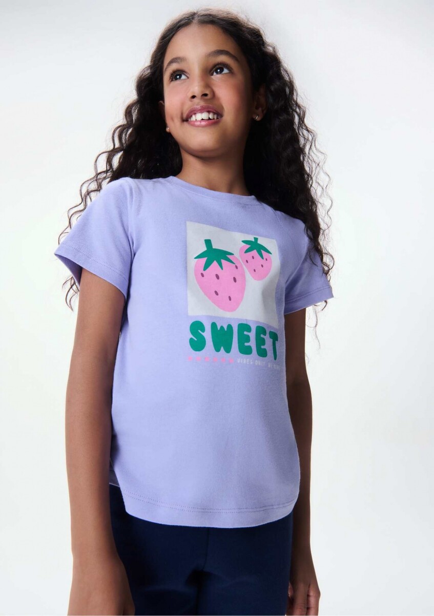 CAMISETA INFANTIL CON ESTAMPA - VIOLETA 