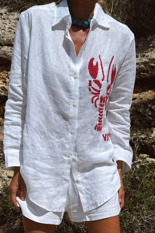 Camisa Bordada Lobster