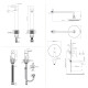 JUEGO DE GRIFERIA MONOCOMANDO BRILLO LINEA BLEST BAÑO CROMO