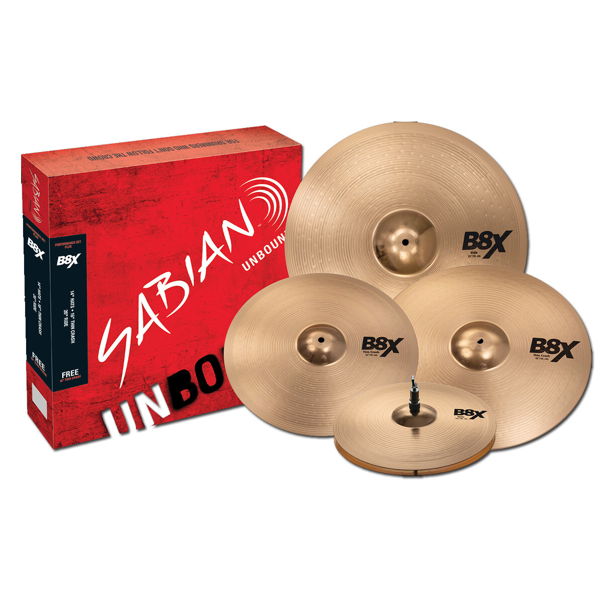 Pack Platillo Sabian B8 14hh 16cr 18cr 20rd Performance 