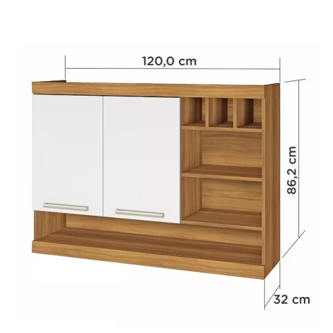 Aéreo Burguesa 120 Blanco 2 Puertas y bodega Aéreo Burguesa 120 Blanco 2 Puertas Y Bodega