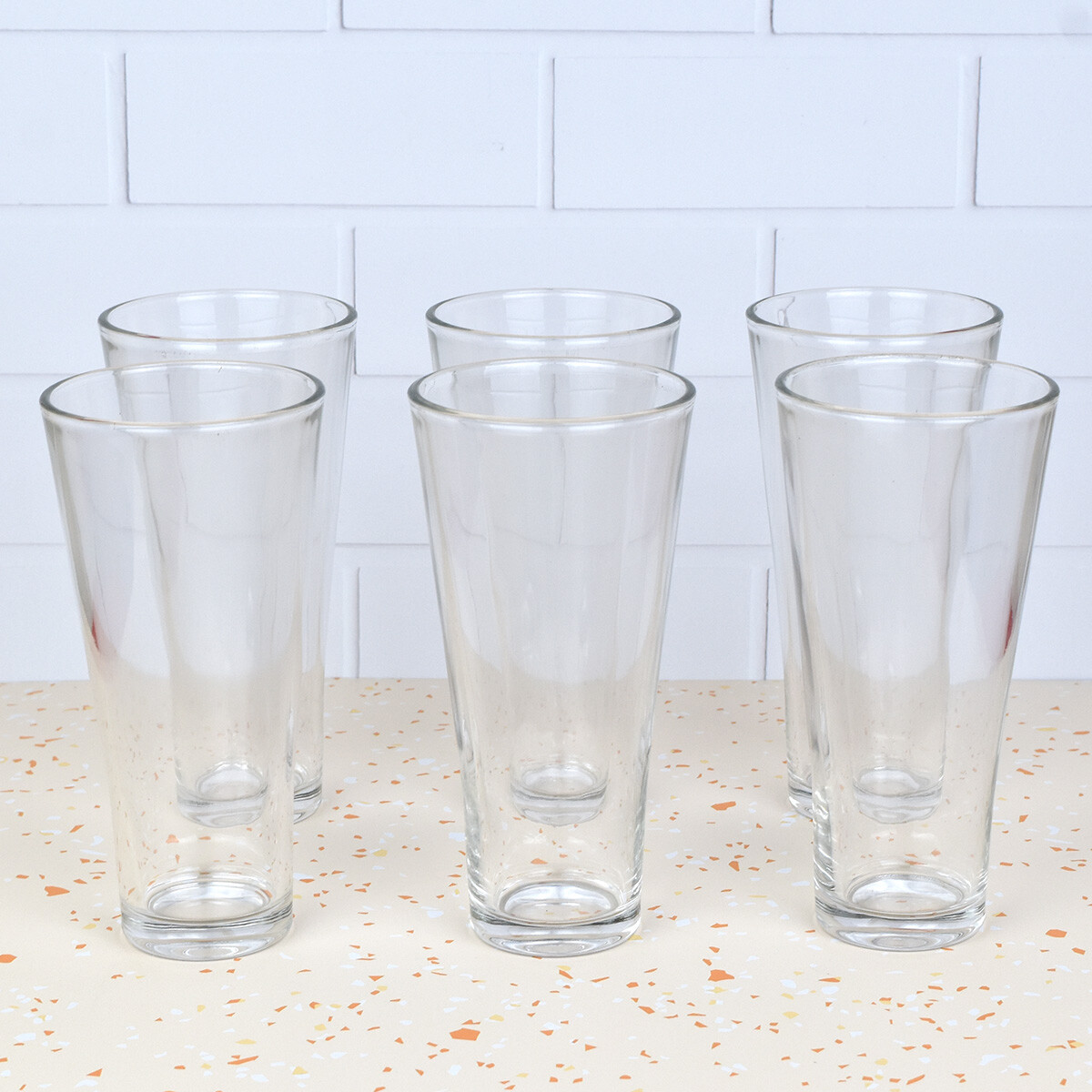 Set de 6 vasos de vidrio 