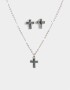 Bijouterie Set Religioso Bijouterie Set Con Cruz - Plateado