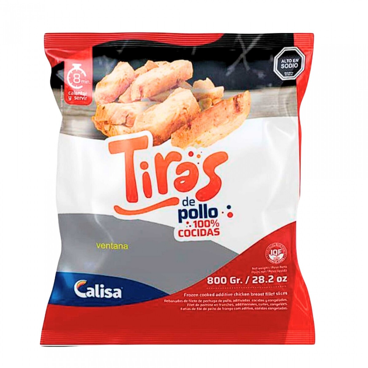 Tiras de pollo cocido Calisa - 800 gr 