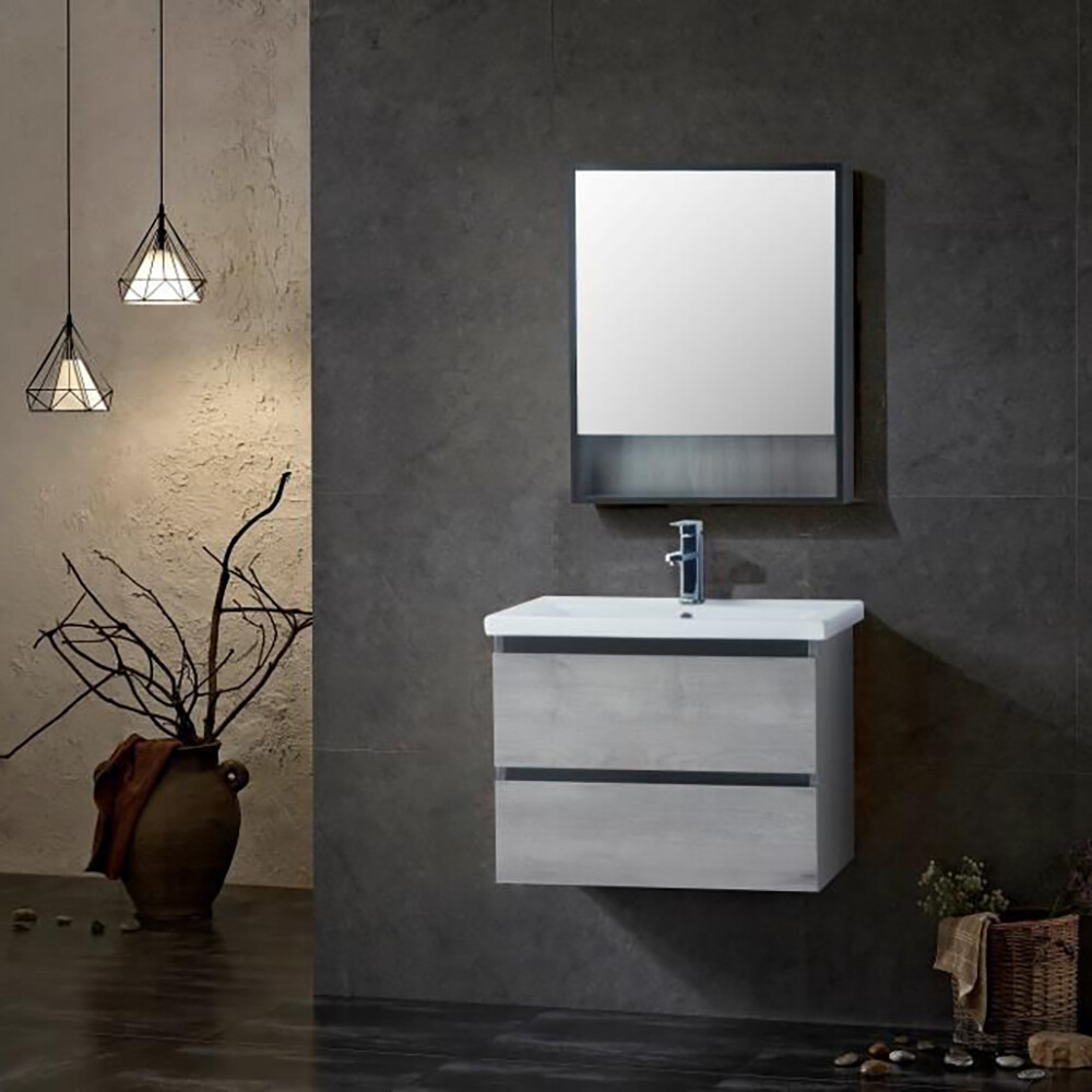 CONJUNTO MUEBLE DE BAÑO SUSPENDIDO MODELO 2023-60-5 / MUEBLE + BACHA + BOTIQUIN CON ESPEJO Conjunto Mueble De Baño Suspendido Modelo 2023-60-5 / Mueble + Bacha + Botiquin Con Espejo