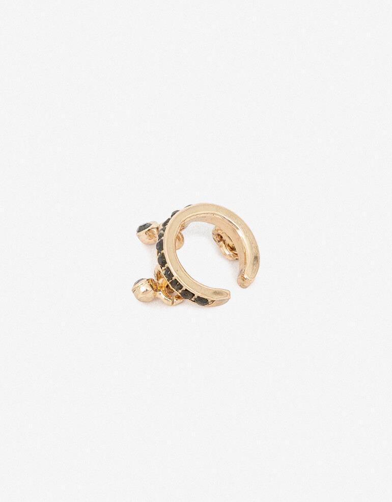 Bijou Cuff Folk Earcuff Strass - Dorado Antique Gold