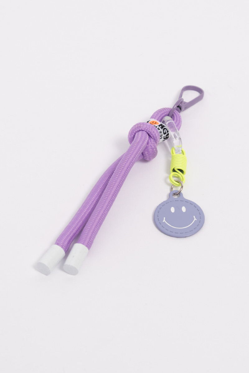 Llavero happy face - Violeta 
