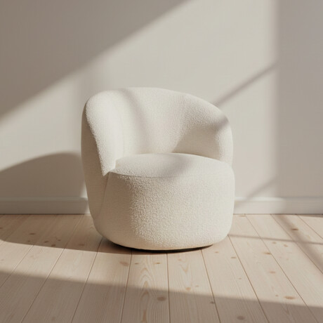 BUTACA GIRATORIA TELA NATURAL-BEIGE HARP NATURAL