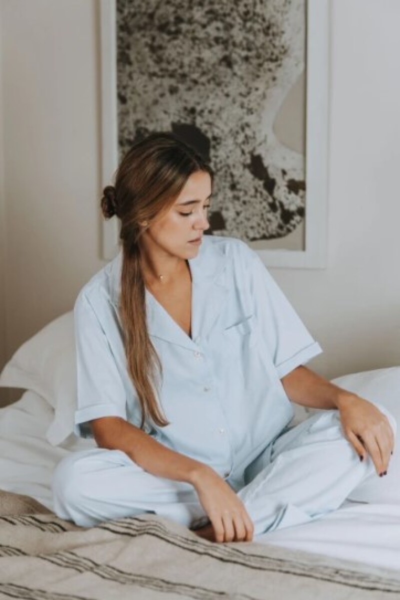 Stripes Pijama - Celeste 
