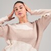 Buzo tejido Slowly Beige/rosa