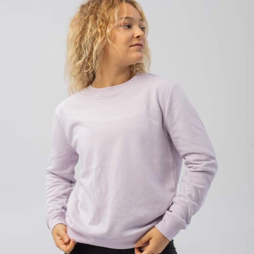 Buzo Menpi Alta Calidad Moda Dama Cuello Redondo Lila S/C