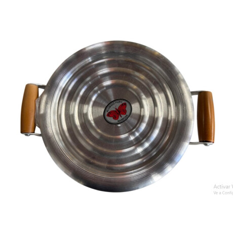 Brasero de Mesa Mariposa 24 cm Aluminio con Asas de Madera Brasero de Mesa Mariposa 24 cm Aluminio con Asas de Madera