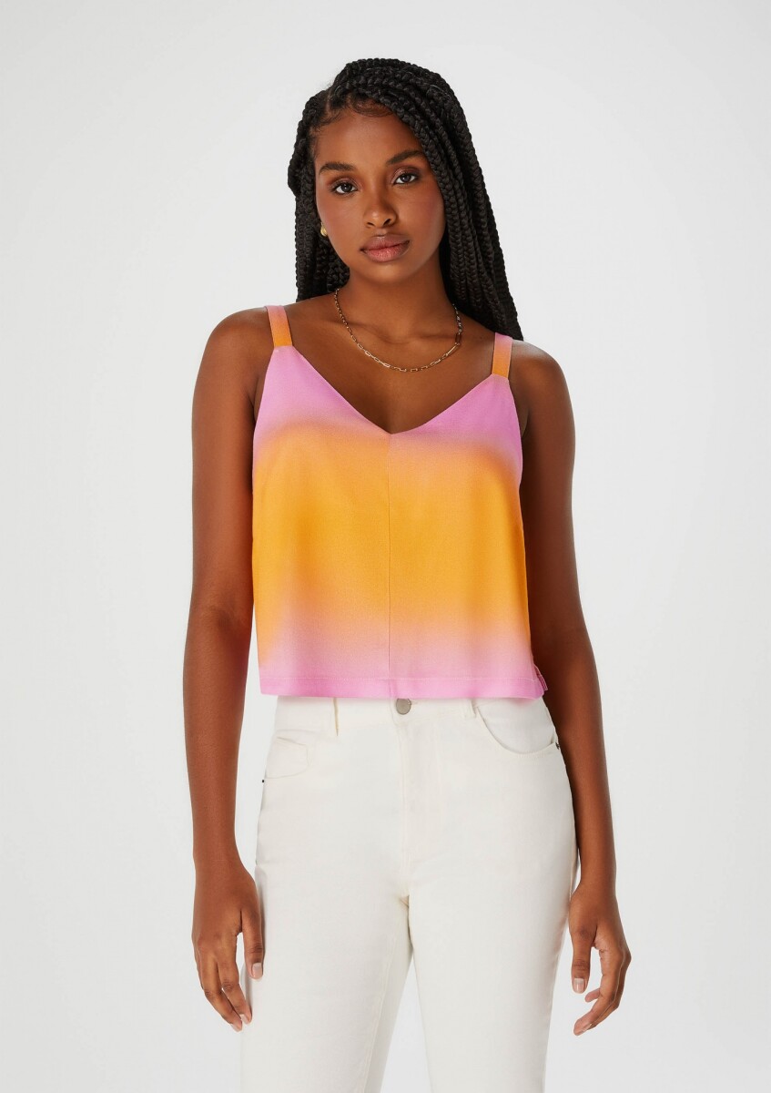 BLUSA SIN MANGAS - NARANJA 