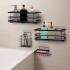 Set X4 Estante Organizador Baño Accesorio Ducha Con Adhesivo IMBACK Color Negro Set X4 Estante Organizador Baño Accesorio Ducha Con Adhesivo IMBACK Color Negro