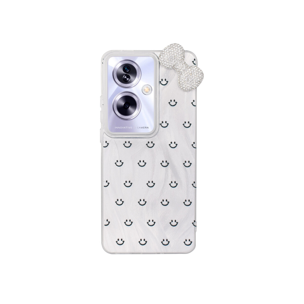 Protector para Oppo A79 diseño caritas con moña 