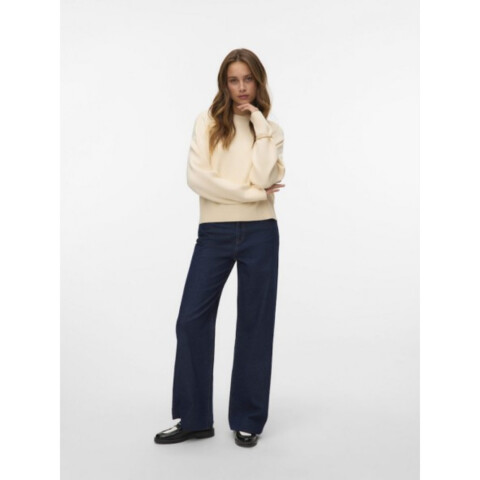 VMKATHY HR WIDE JEANS MIX Dark Blue Denim