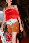 Raphia Top Rojo