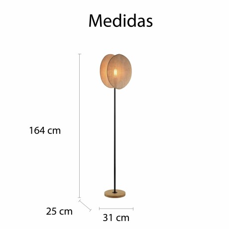 Lámpara De Pie Madera Pantalla Tela Beige Estilo Nórdico Beige