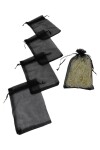 Pack x 100 - Bolsas organza 9x15 cm NEGRO