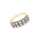 Anillo en oro 18k dos tonos y doble hilera de brillantes. Anillo en oro 18k dos tonos y doble hilera de brillantes.