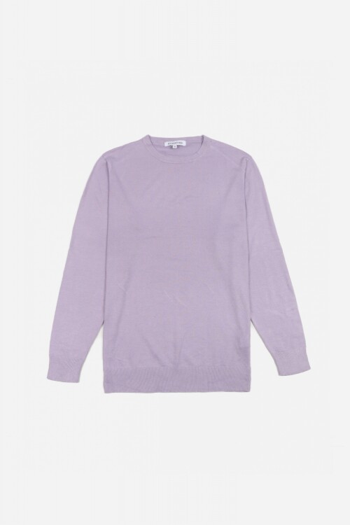 Sweater escote a la base - UNISEX VIOLETA