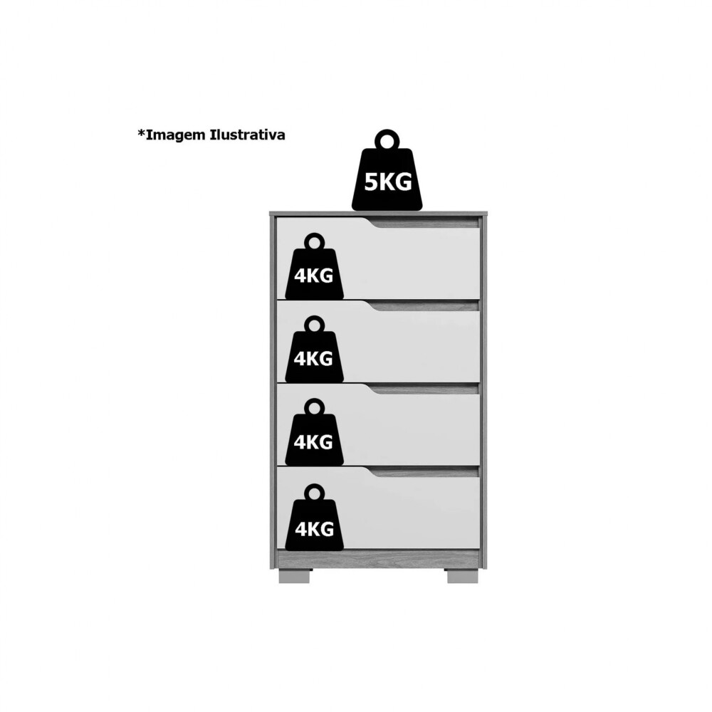 Comoda 4 Cajones - Sole Marrón