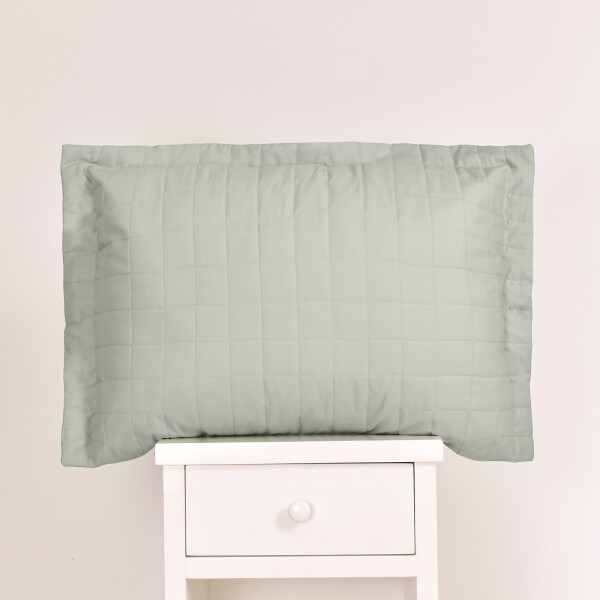 Funda Matelaseada Verde Grisaceo