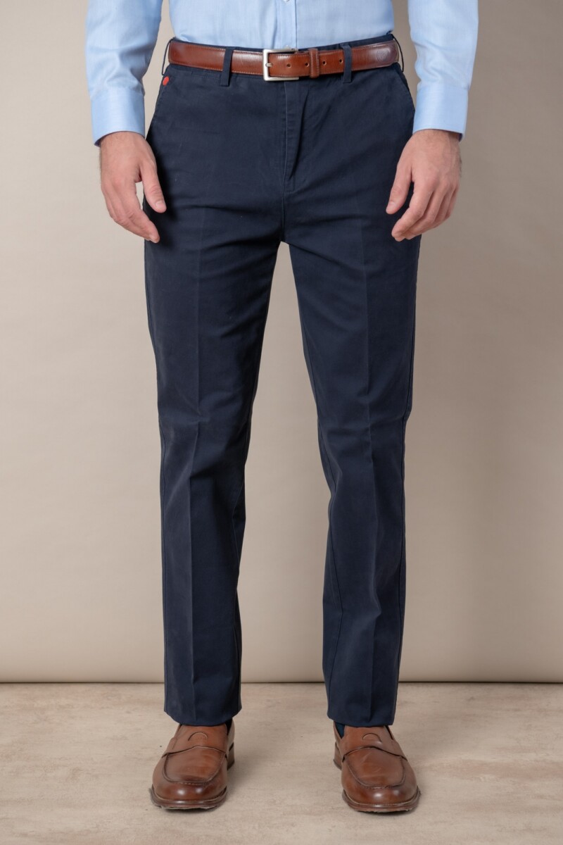 Pantalón gabardina clásico - Azul marino 