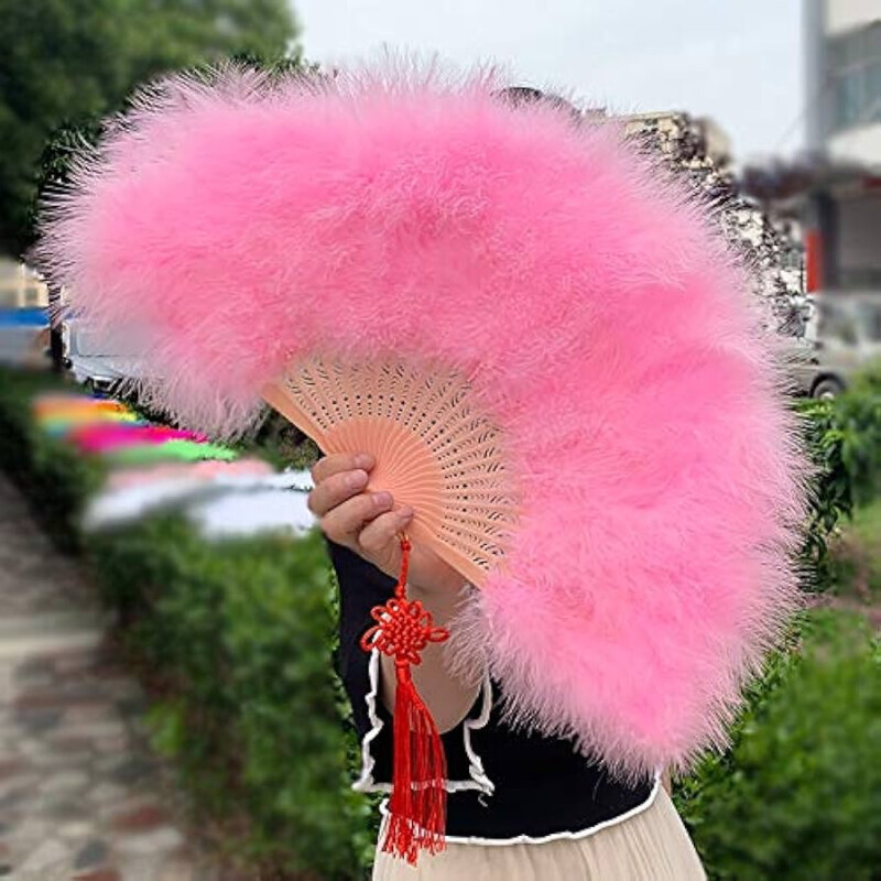 Abanico de Plumas Rosa