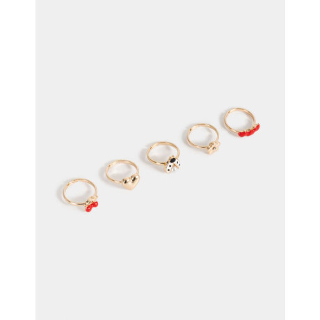 Anillos Infantiles Con corazón Plateado