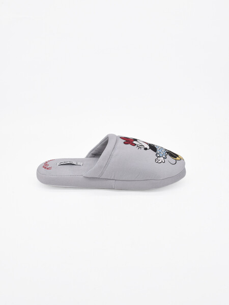 PANTUFLA MINNIE GRIS