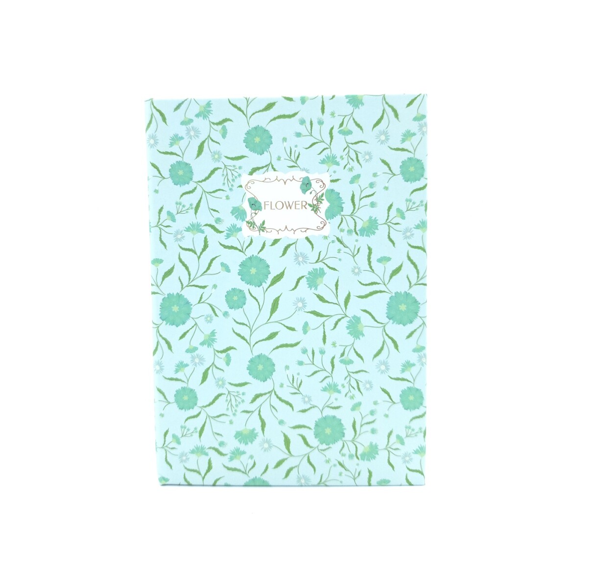 Cuaderno floreado A6 - verde 